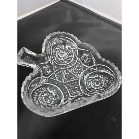 EAPG US Glass Comet in the Stars Olive/BonBon Dish/triangular Candy Dish - Picture 6 of 6